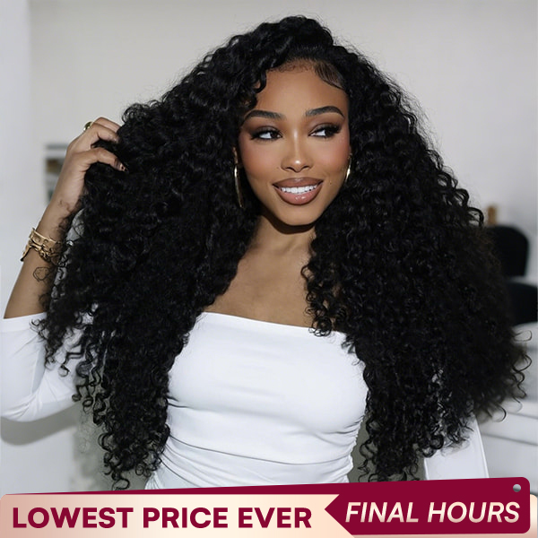 Luxury Wear Go 13x6 Burmese Curly Glueless Wig HD Lace Front Wig Real Ear To Ear With Invisi Draw-string Wig
