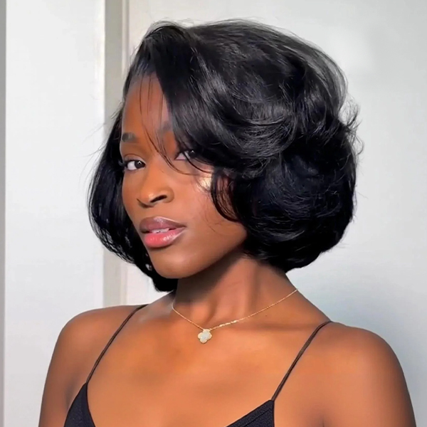 Flash Sale | Blow Out Bob 250% Density Straight Bob 7x5 Lace Glueless Wear Go Wig Pre-Bleached Tiny Knots