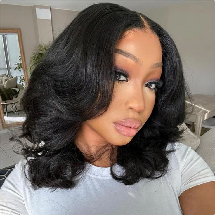 OhMyPretty Wear Go Body Wave Bob 7x5 Lace Wig Glueless Short Wig 100% Human Hair Beginner Friendly