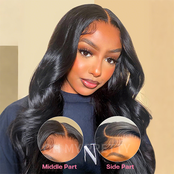 OhMyPretty Body Wave 13x4 Lace Front Wig with Pre-plucked Edges