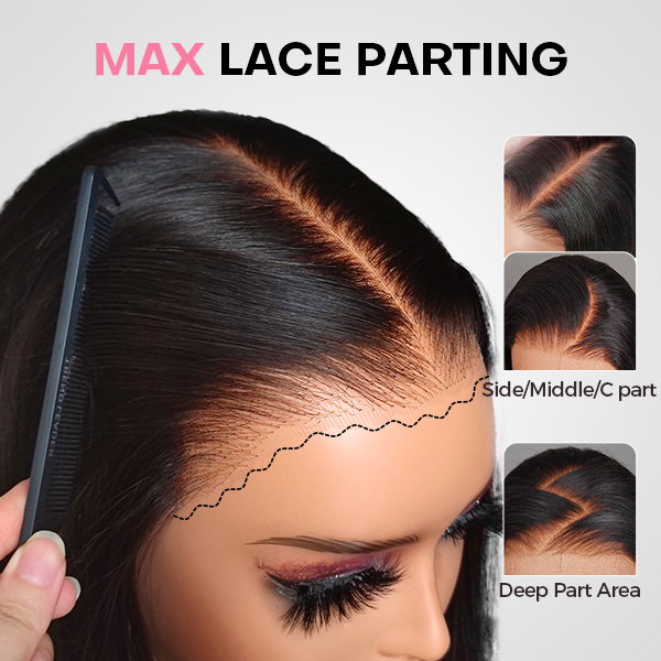 Side Part Layer Cut Body Wave 9x6 M Cap Wear Go Glueless Wig With Baby Hair Pre Bleached Single Knots Pre Cut Lace Pre Plucked Hairline