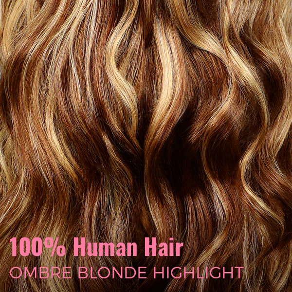 OhMyPretty Wear Go Glueless Highlight Brown Body Wave 6x4 Lace Wig With Pre-plucked Hairline Tiny Knots Pre-Cut Zig Zag Lace