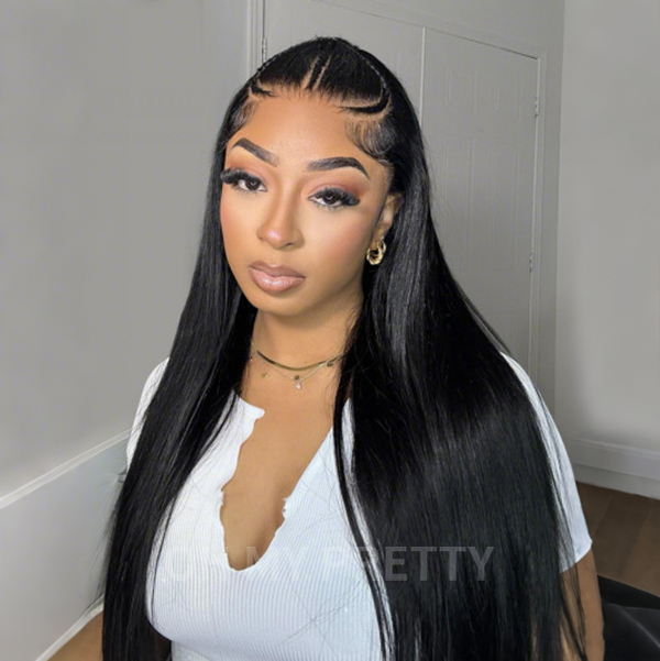 Wear Go 13x6 Silky Straight Glueless Wig HD Lace Front Wig With Invisi Draw-strings