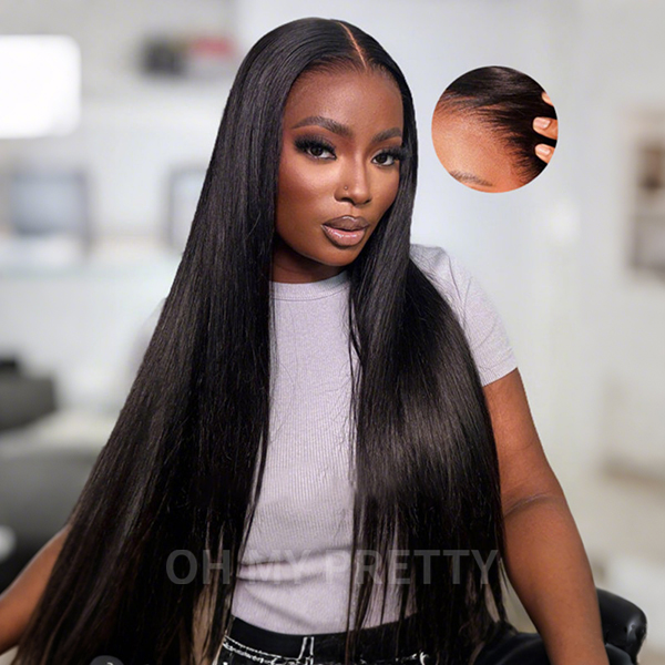 Wear Go 13x6 Silky Straight Glueless Wig HD Lace Front Wig With Invisi Draw-strings
