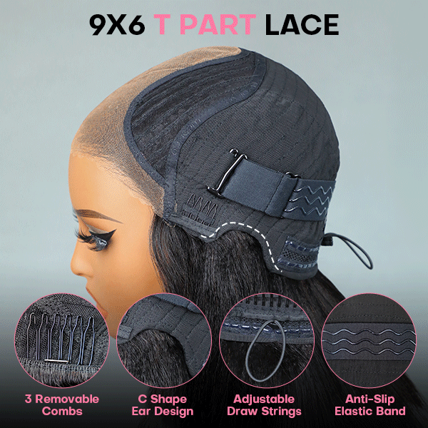 New In Loose Curly M-Cap 9x6 Wear Go Wig Pre-Bleached Knots Loose Deep Glueless Wig