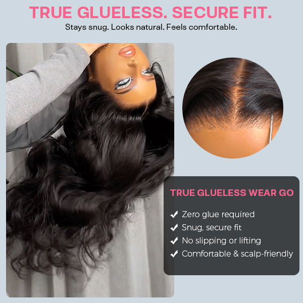 Luxury Wear Go 13x6 Body Wave Glueless Wig HD Lace Front Wig With Invisi Draw-strings