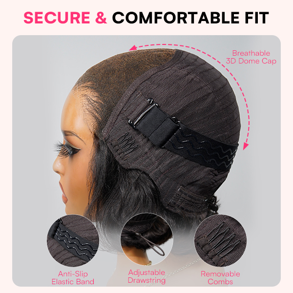 [Model Length=$96] Chic Style Wear Go Blow Out Straight Bob 7x5 HD Lace Glueless Wig Pre-Bleached Tiny Knots