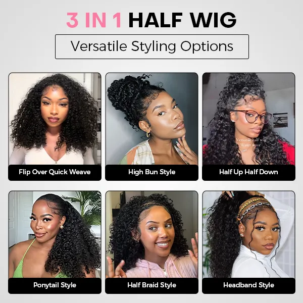 loose deep wave half wig endless hairstyles