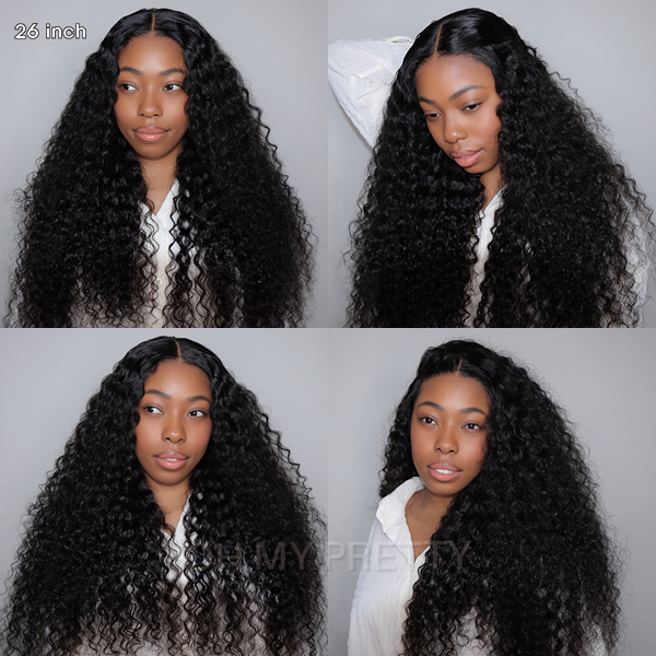 OhMyPretty Bleach Knots Glueless Water Wave Wear Go 6x4 HD Lace Wig With Pre-plucked Edges