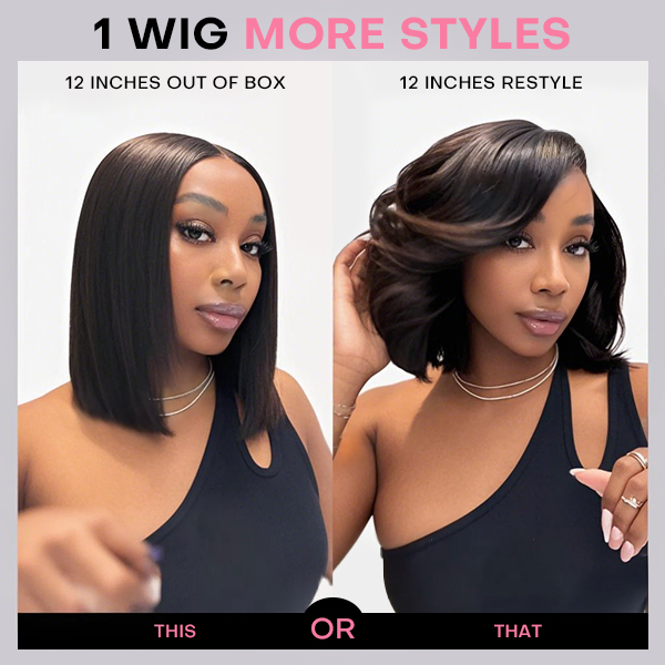 OhMyPretty M Cap Yaki Straight 9x6 Wear Go Wig Pre-Bleached Tiny Knots Glueless Wig