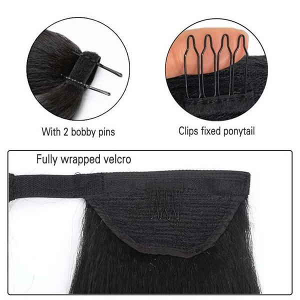 Straight Wrap Around Ponytail Human Hair Extension