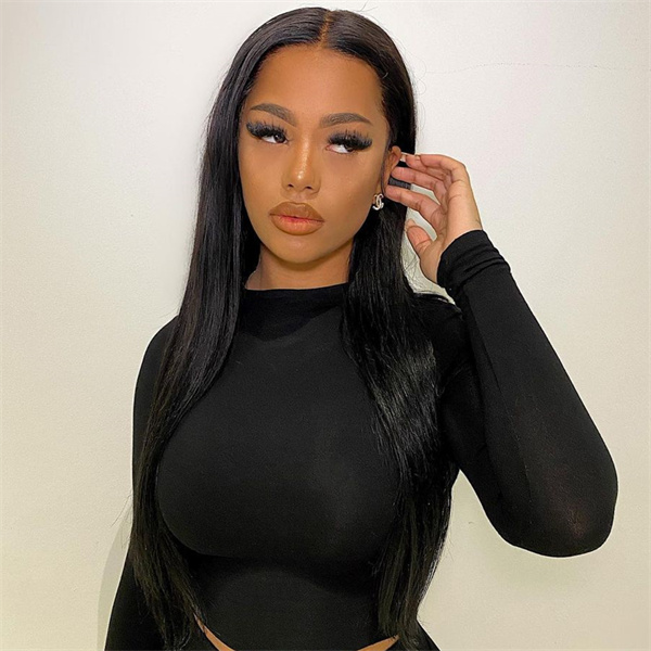 Straight Human Hair Wig 5*5 Lace Closure Wig With Pre Plucked Hairline