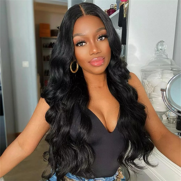 OhMyPretty Body Wave  4*4  Lace Closure Wig with Pre-plucked Edges