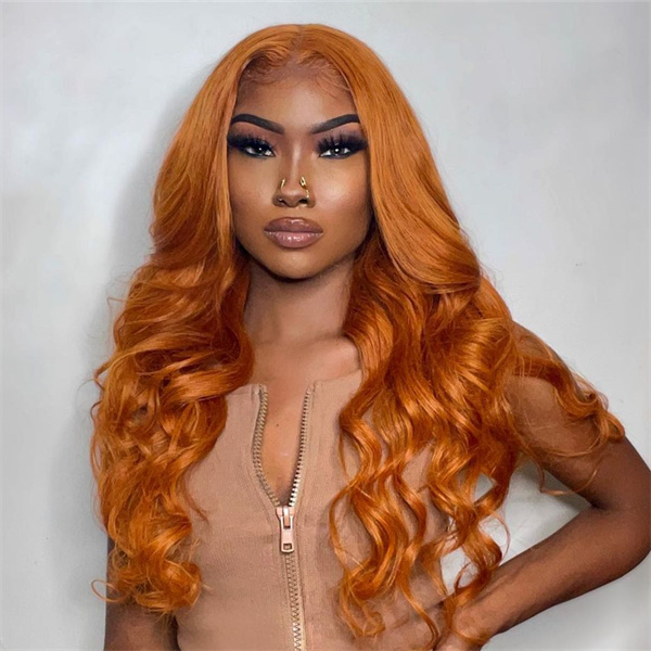Ginger Body Wave Lace Front Wig With Pre-plucked Edges