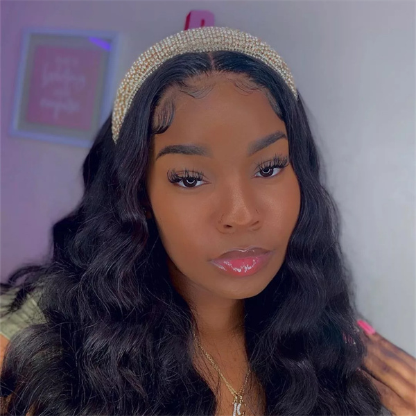 Loose Wave Lace Closure Wig with Pre-plucked Edges