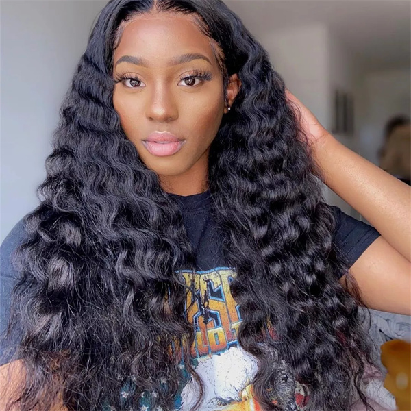 Loose Deep Lace Closure Wig with Pre-plucked Edges