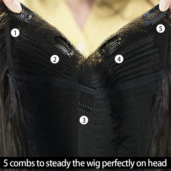 Beginner Friendly V Part Wigs kinky Curly Thin Part Human Hair Wig