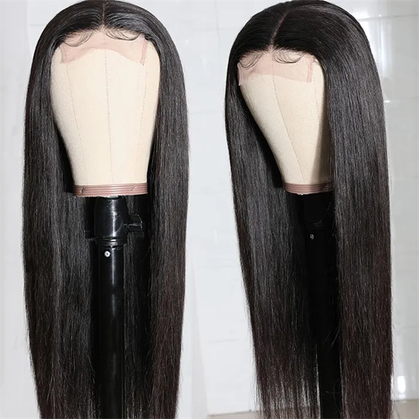 Straight Lace Closure Wig with Pre-plucked Edges