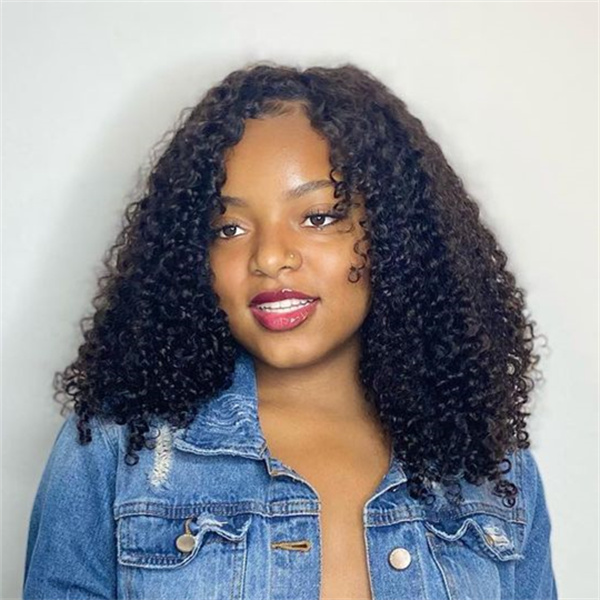 kinky curly u part wig