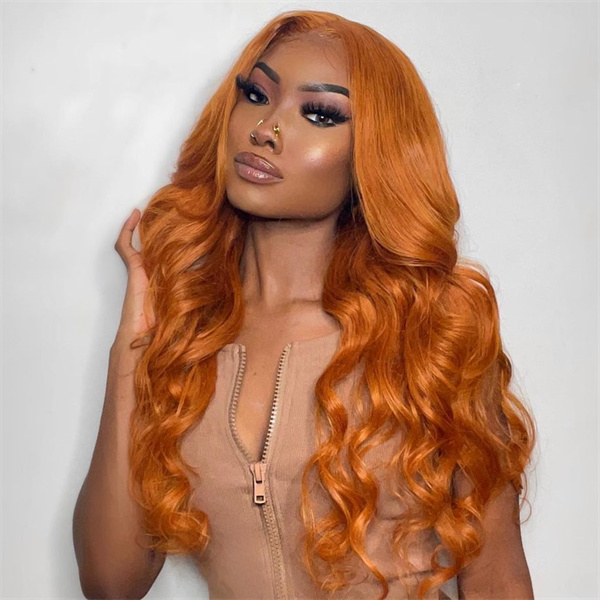 Ginger Body Wave Lace Front Wig With Pre-plucked Edges