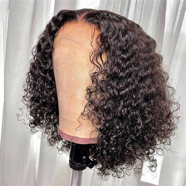 Short Deep Curly Bob Wig Bob Human Hair Lace Wigs