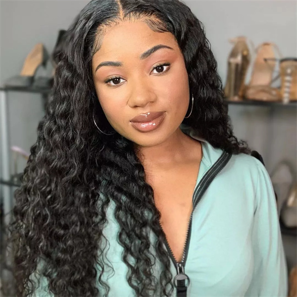 Loose Deep Lace Closure Wig with Pre-plucked Edges