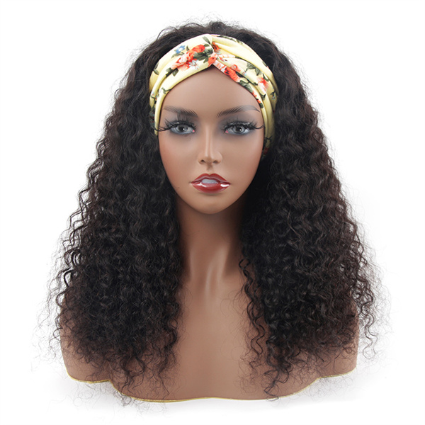 Water Wave Human Hair Headband Wig