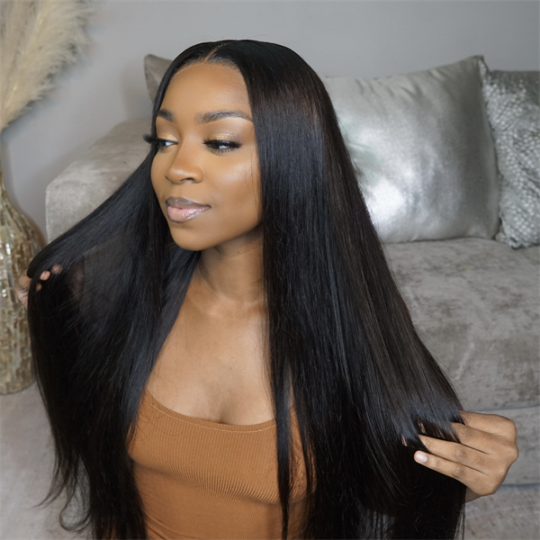 Straight Lace Closure Wig with Pre-plucked Edges