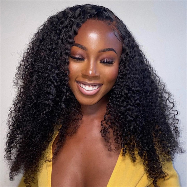 Kinky Curly Human Hair 13*6 Lace Front Wig