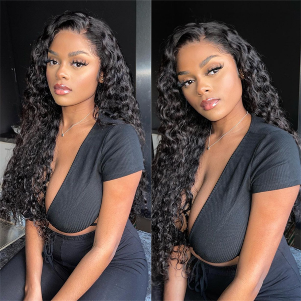 Water Wave Human Hair Wig 13*6 Lace Front Wig