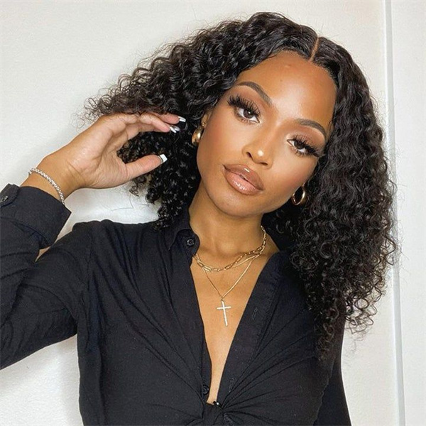 Deep Curly Bob Wig Bob Human Hair Lace Front Wigs