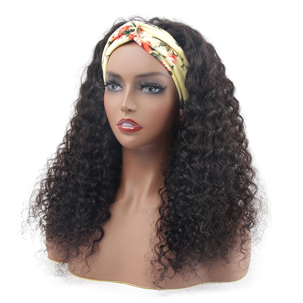 Water Wave Human Hair Headband Wig