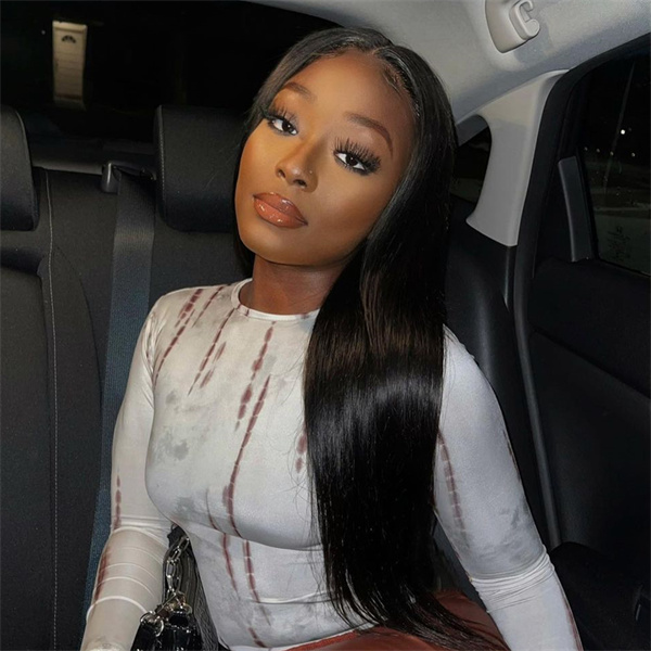 Straight Human Hair Lace Closure Wig