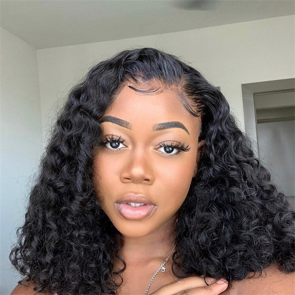 Deep Curly Bob Wig Bob Human Hair Lace Front Wigs